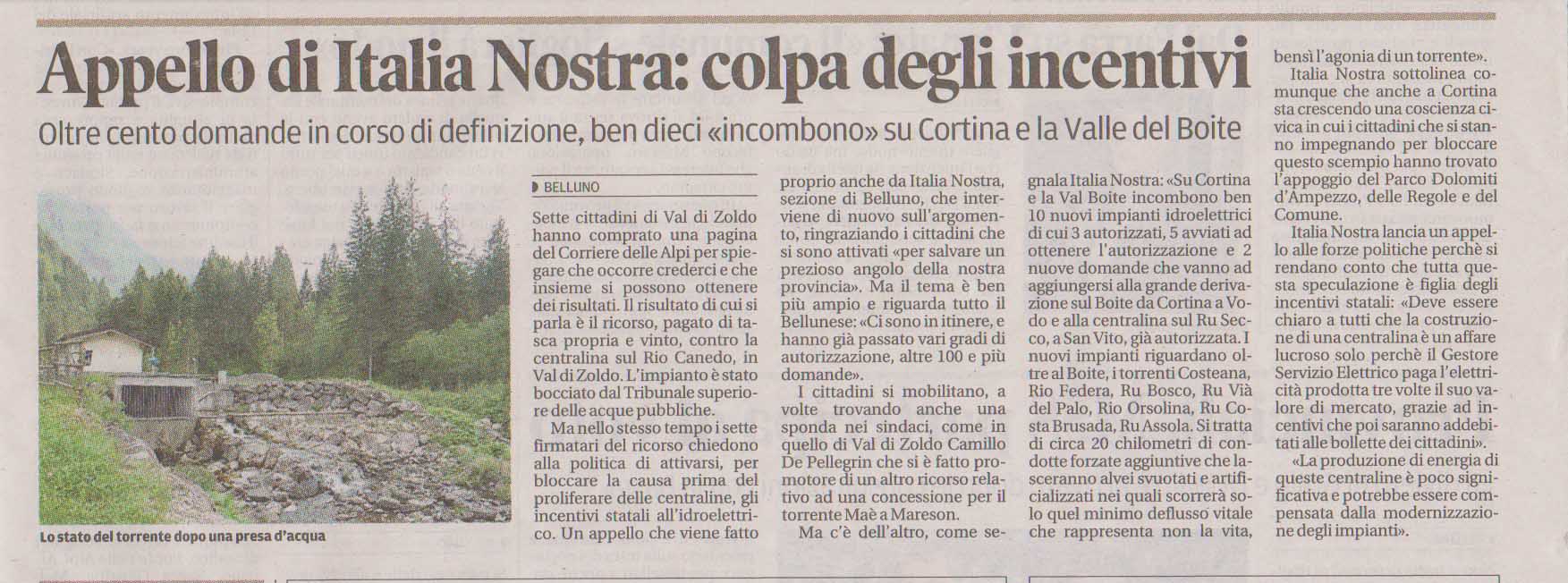 Corriere delle Alpi 8 gennaio 2017