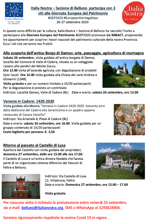 Damos - Castel Lusa  26/27 settembre 2020