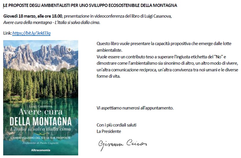 Gigi Casanova - Avere cura della montagna