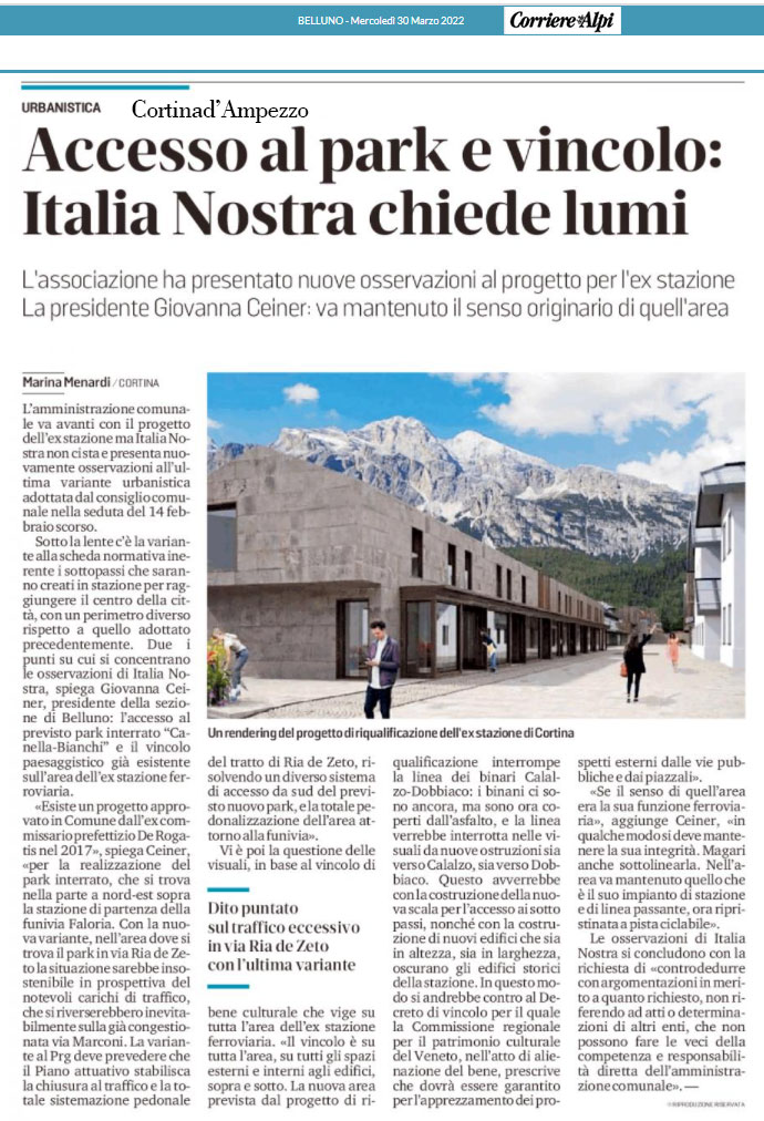 CdA  Osservazioni Cortina