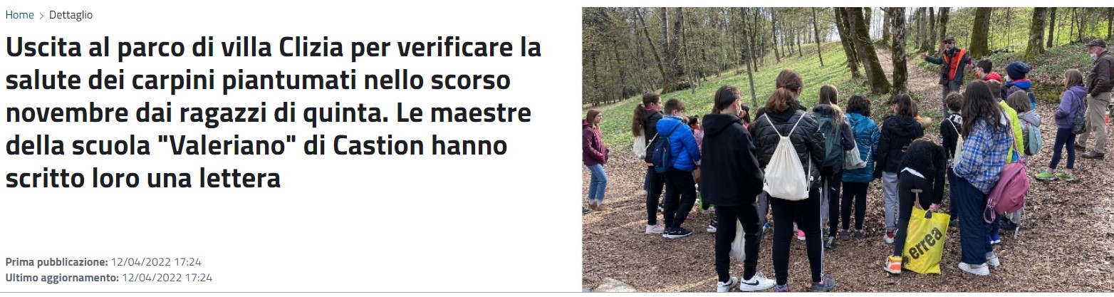 12 aprile 2022 - Soprallugo al parco di Mussoi - controllo carpini