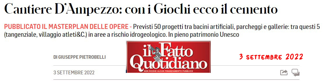 Il Fatto 3 settembre 2022